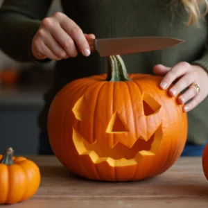 halloween tökfaragás kézsérülés