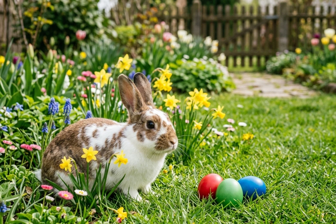 húsvéti nyúl tojással